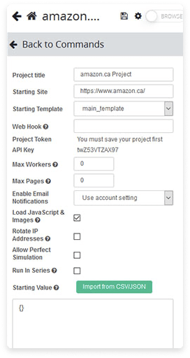 Web Scraping Based on Keywords with ParseHub Step 2