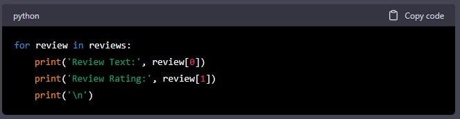 Step 6: Print the Data