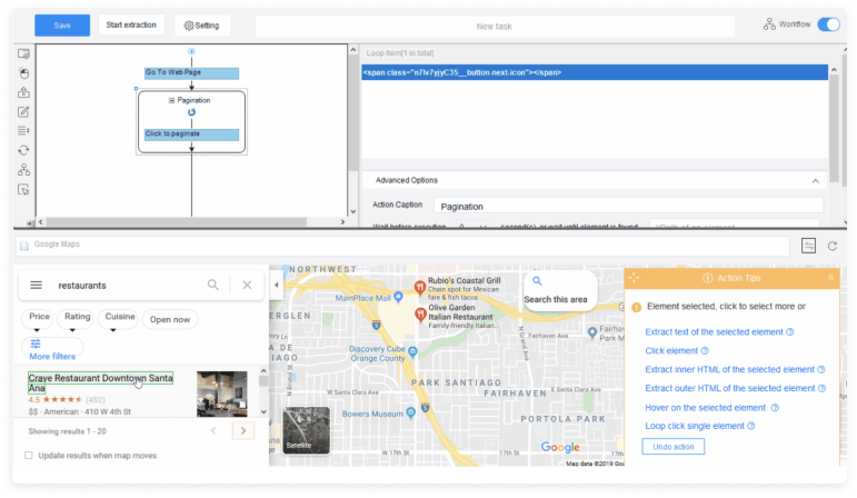 Google Map Data Scraping with ParseHub 4