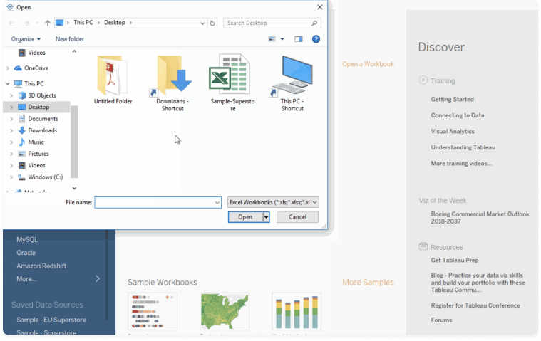 Tableau Desktop: Tableau import CVS