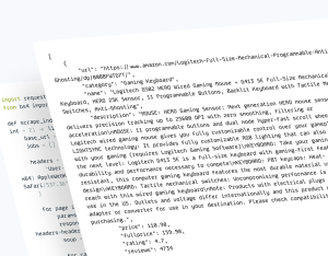 Json format data background