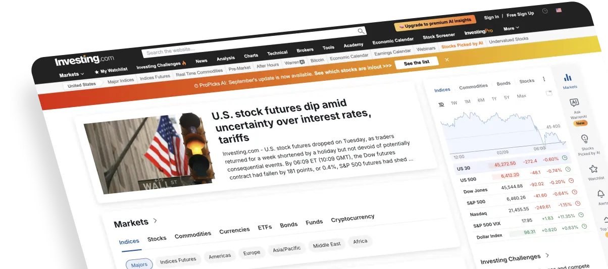 Web scraping services for financial markets - Dow Jones, S&P 500, Nasdaq data collections